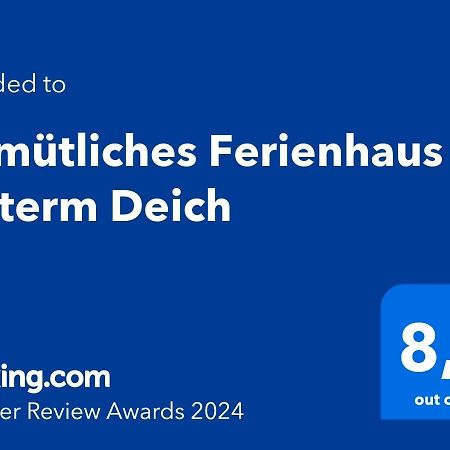 Gemuetliches Ferienhaus Hinterm Deich Nordstrand Exterior foto